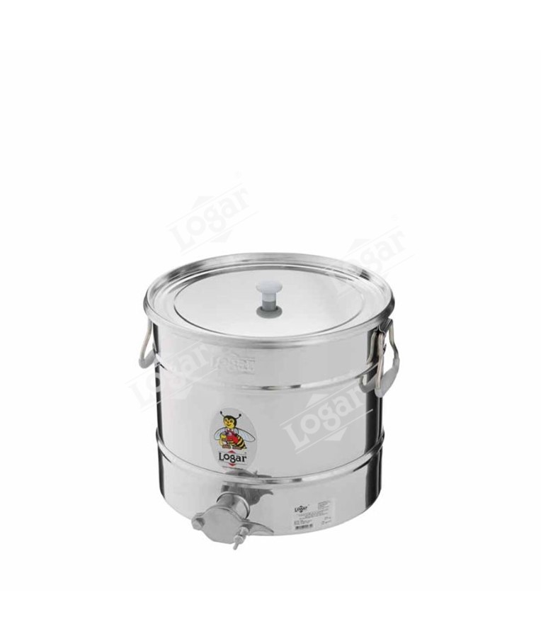 Honey tank 25 kg, tilted bottom