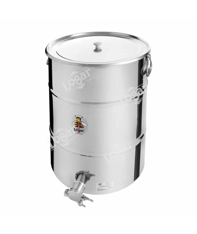 Honey tank 100 kg, stainless steel gate
