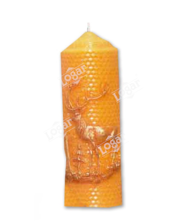 Sveča iz čebeljega voska -  jelen, jaslice štalca