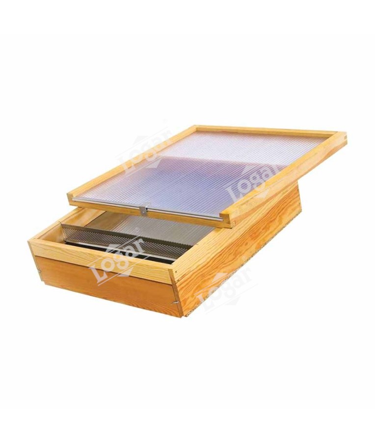 Solar wax melter for 2 frames