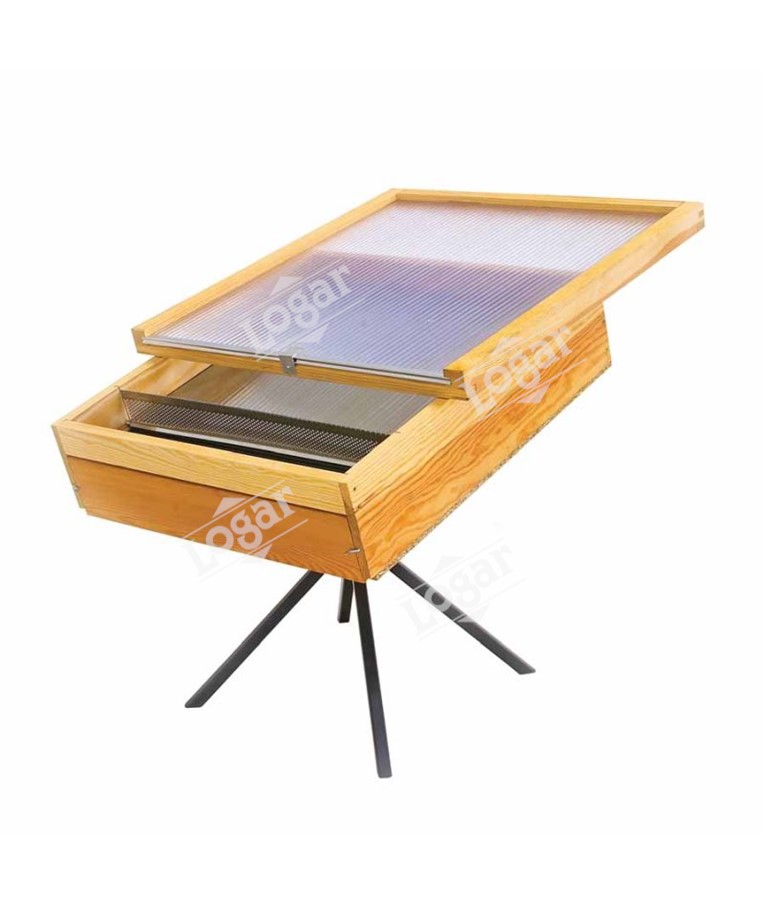Solar wax melter for 2 frames, with stand
