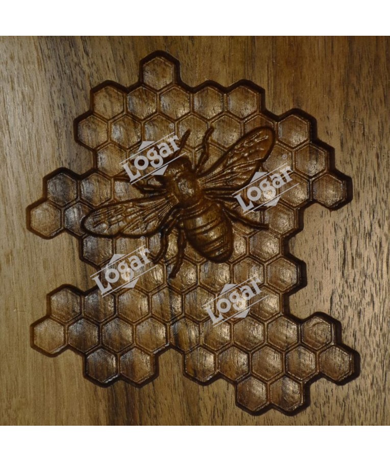 Wooden relief painting - bee, small