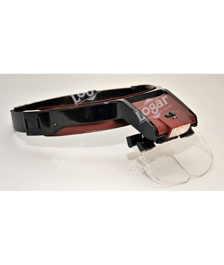 Headband magnifier with LED lamp and 4 enlargement