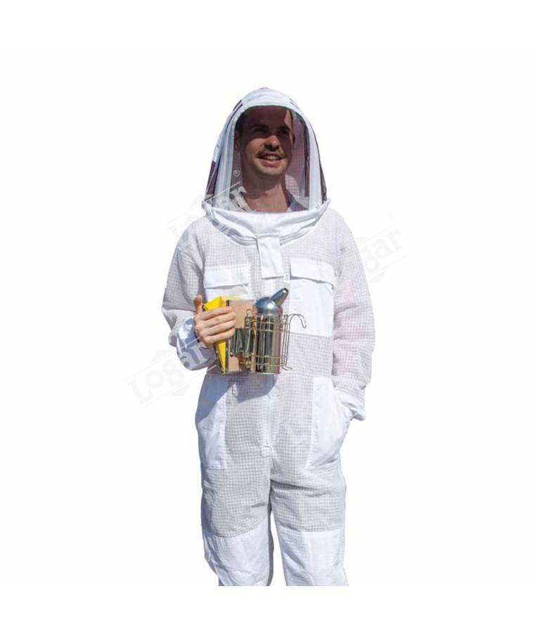 Beekeeping suit - ventilated with hood, size XS-XXL