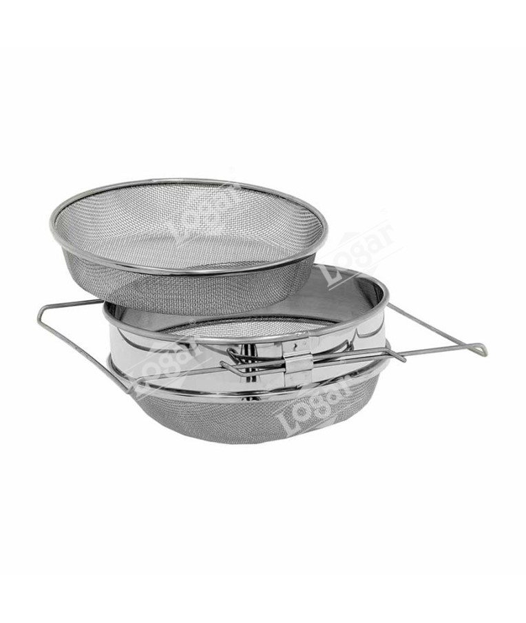 Double stainless steel strainer, ø 24 cm