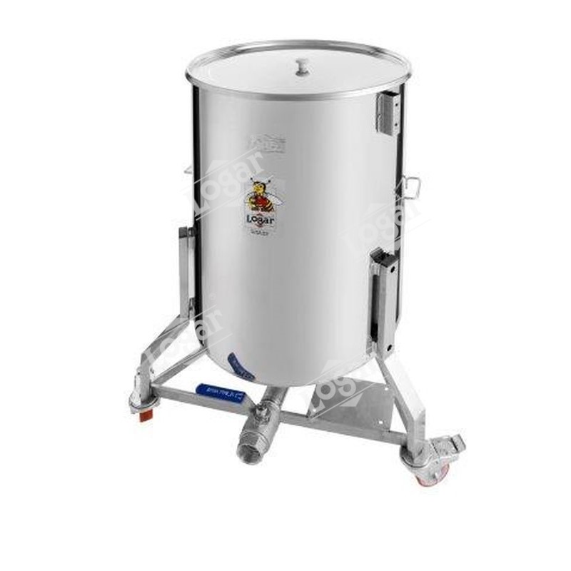Honey tank 200 kg, conical bottom, with wheels