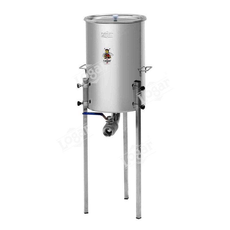 Honey tank 50 kg with conical bottom and adjustable legs