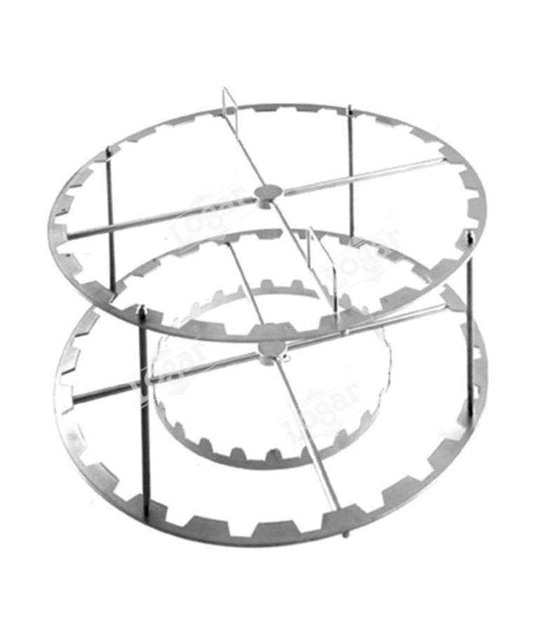 Basket 24 frames, radial, D76, stainless steel