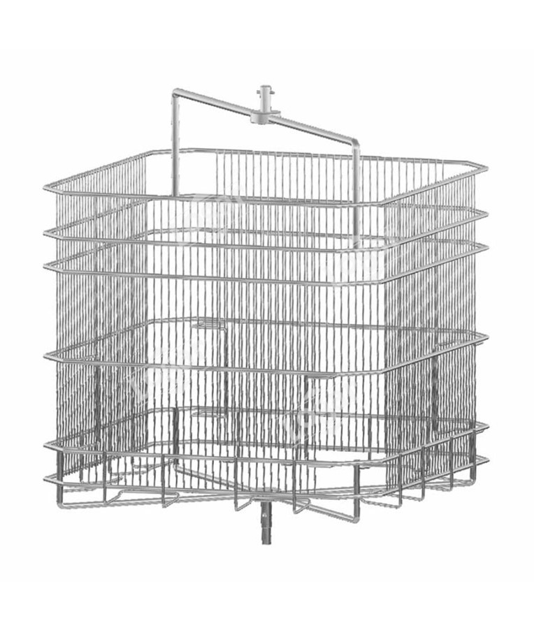 Basket 4 frames without axle, 37x41 cm, D63, stainless steel